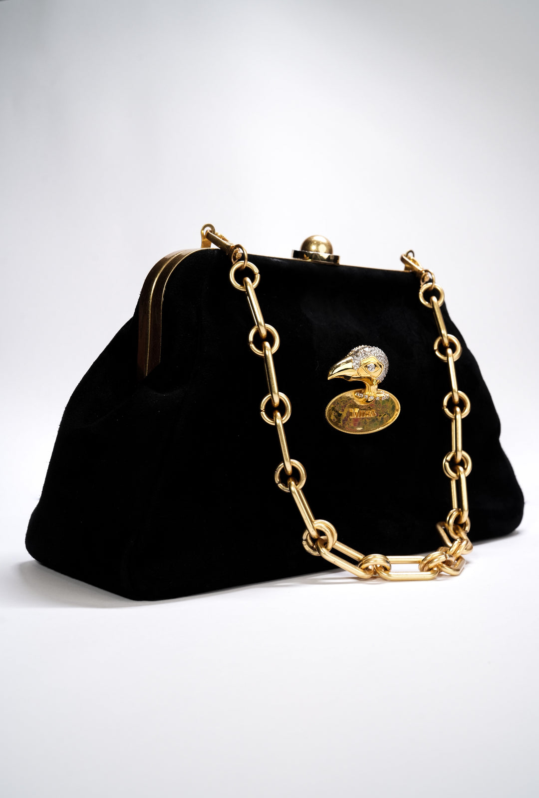 Vulgur Vulture Black Suede Bag