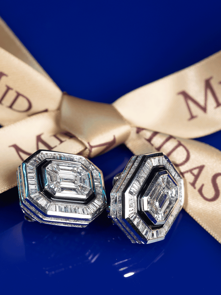 Emerald Pie Cut Earrings