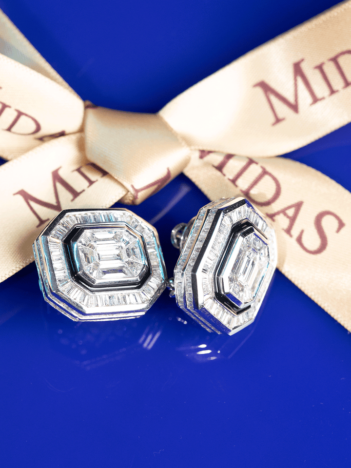 Emerald Pie Cut Earrings